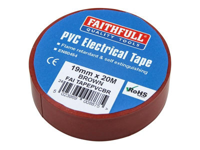 Faithfull PVC Electrical Tape Brown 19mm x 20m FAITAPEPVCBR