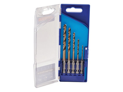 Faithfull Quick Change Impact Rated Drill Bits Hsse M35 Cobalt 2 - 6mm 