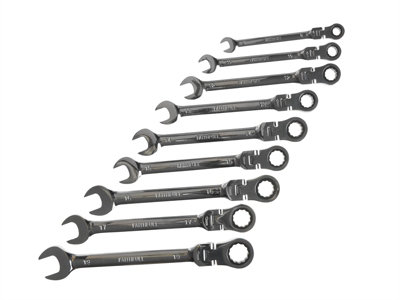 Faithfull  Ratchet Combination Spanner Flex Head Set, 9 Piece FAISPARAT9S