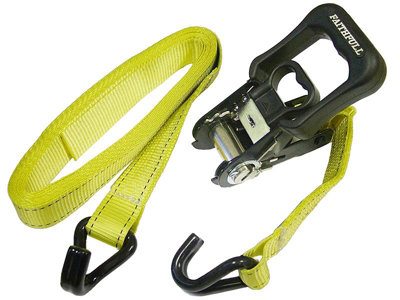 Faithfull - Ratchet Tie-Downs J-Hook 5m x 32mm Breaking Strain 1320kg/daN 2 Piece
