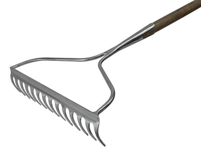 Faithfull RI12-VRSSGRWH Prestige Stainless Steel Garden Rake Ash Handle ...