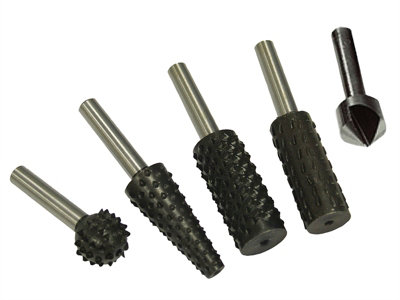Faithfull Rotary Rasps 4 & Countersink 1 Set FAIRRSET5