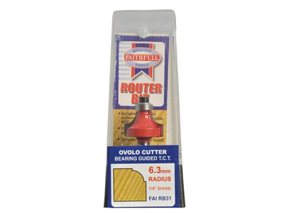 Faithfull - Router Bit TCT Mini Trim 6.3mm x 25.4mm 1/4in Shank