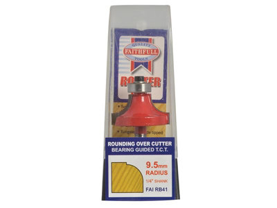 Faithfull - Router Bit TCT Rounding Over 15.8mm x 9.5mm 1/4in Shank - 5