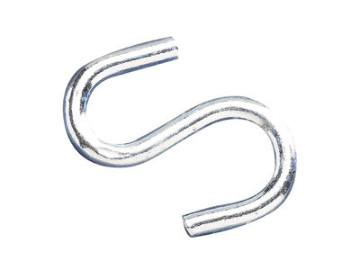 Faithfull S-Hooks 3mm Zinc Plated - Perfect for Organizing and Hanging (Pack of 20)