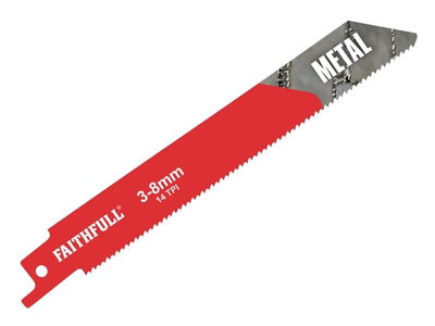 Faithfull S922BF Sabre Saw Blade Metal 150mm 14 TPI (Pack of 5) DIY