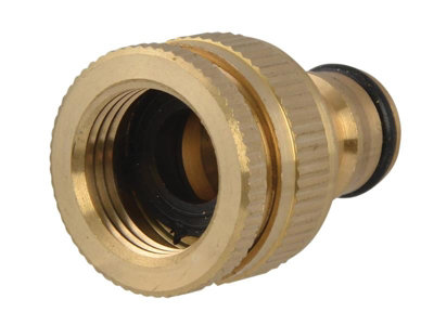 Faithfull SB3002 Brass Dual Tap Connector 12.5-19mm (1/2 - 3/4in) FAIHOSETC