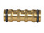 Faithfull SB3008 Brass 2-Way Hose Coupling 12.5mm (1/2in) FAIHOSEJOIN