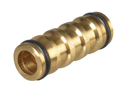 Faithfull SB3008 Brass 2-Way Hose Coupling 12.5mm (1/2in) FAIHOSEJOIN