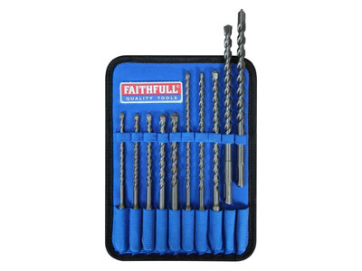 Faithfull SDS Plus Drill Bit Set 10 Piece SDS+ Bits FAISDSSET10 XMS24SDSSET