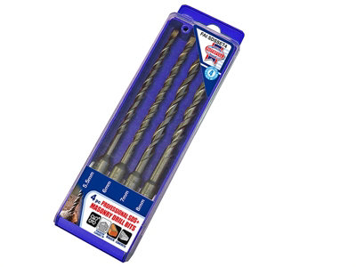 Faithfull  SDS Plus Drill Bit Set, 4 Piece FAISDSSET4