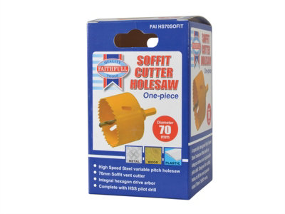 Faithfull - Soffit Cutter Holesaw 70mm One Piece - 3