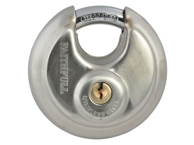 Faithfull - Stainless Steel Discus Padlock 70mm