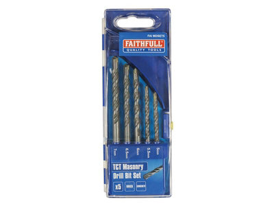 Faithfull - Standard Masonry Drill Set of 5 5-7mm