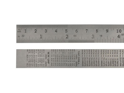 Faithfull Steel Rule 150mm / 6in x 19mm FAIRULE150SS