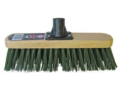 Faithfull Stiff Green Broom Head 300mm 12in Threaded Socket FAIBRSTIF12R