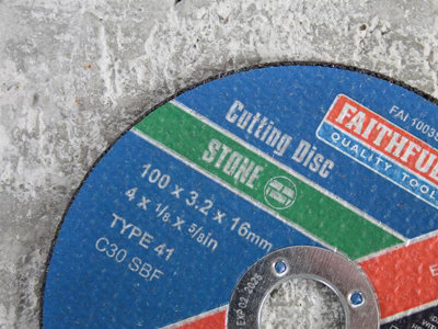 Faithfull  Stone Cut Off Disc 100 x 3.2 x 16mm FAI1003S