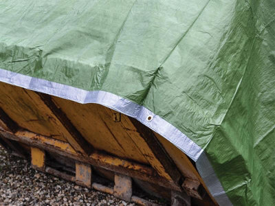 Faithfull Tarpaulin Green 5.4M x 3.6M (18ft x 12ft) Highly Durable FAITARP1812 - 5