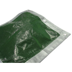 Faithfull - Tarpaulin Green/Silver 3.6 x 2.7m (12 x 9ft) 80gsm