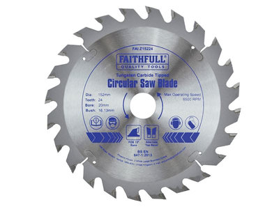 Faithfull - TCT Circular Saw Blade 152 x 20mm x 24T POS