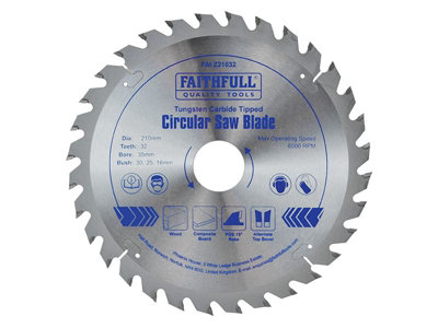 Faithfull - TCT Circular Saw Blade 210 x 35mm x 32T POS