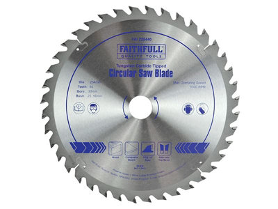 Faithfull - TCT Circular Saw Blade 254 x 30mm x 40T POS