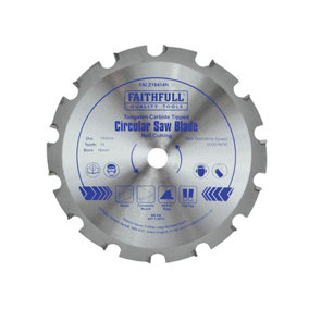 Faithfull - TCT Circular Saw Blade Nail Cutting 184 x 16mm x 14T NEG