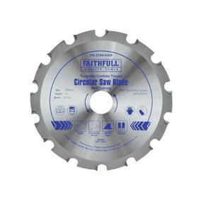 Faithfull - TCT Circular Saw Blade Nail Cutting 184 x 30mm x 14T NEG
