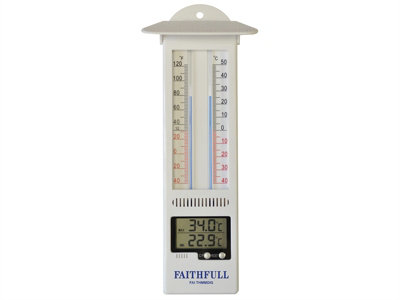 Digital Max Min Greenhouse Thermometer Battery Powered High