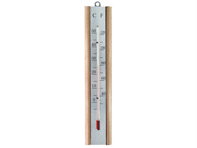 Faithfull  Thermometer Wall Beech Silver 200mm FAITHBEECH