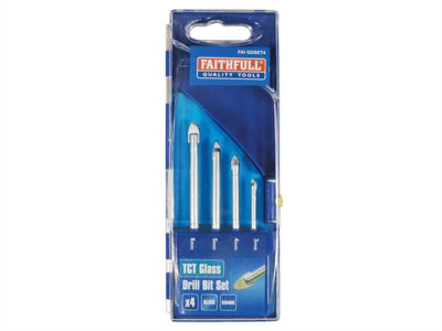 Faithfull  Tile & Glass Drill Bit Set of 4 (3-6mm) FAIGDSET4