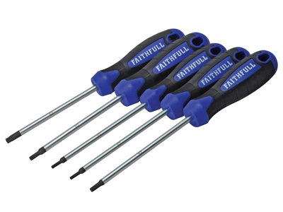 Faithfull TORX (Star) Head Screwdriver Set, 5 Piece FAISDTSET5