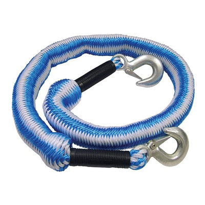 FAITHFULL TOW ROPE EXPANDING 4M METAL HOOKS 3 TONNES MULTI COLOUR (ONE ...