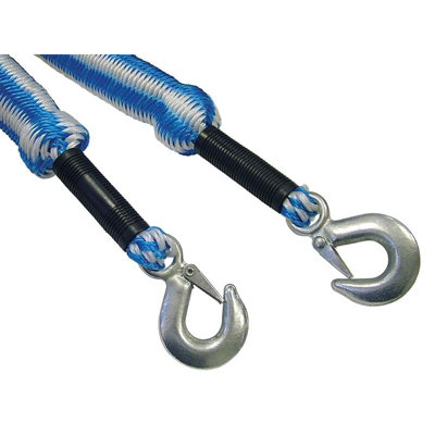FAITHFULL TOW ROPE EXPANDING 4M METAL HOOKS 3 TONNES MULTI COLOUR (ONE ...