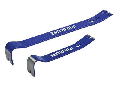 Faithfull Utility Bars Set - Twin Pack of 7in and 15in for Versatile Levering Tasks