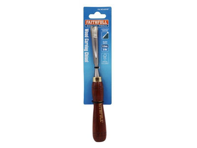 Faithfull Ciseau à Bois V-Straight Parting 12.7mm (1/2in) – Outil De Sculpture Précis