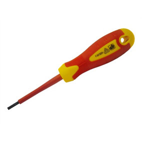 Faithfull - VDE Soft Grip Screwdriver Parallel Slotted Tip 5.5 x 125mm