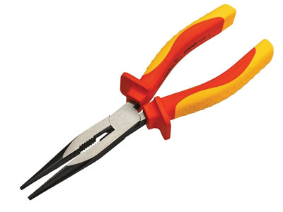 Faithfull VDE01003-8 Long Nose Pliers VDE 210mm FAIPLVDELN8