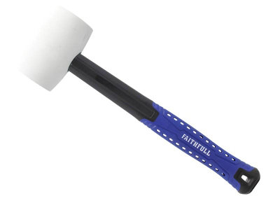 Faithfull White Fibreglass Rubber Mallet Hammer 16oz FAIRMWF16
