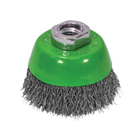 Faithfull - Wire Cup Brush 75mm M14x2, 0.30mm Stainless Steel Wire