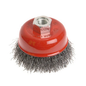 Faithfull - Wire Cup Brush 75mm M14x2, 0.30mm Steel Wire
