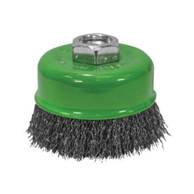 Faithfull - Wire Cup Brush 80mm M14x2, 0.30mm Stainless Steel Wire