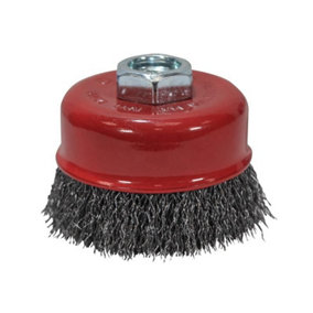 Faithfull - Wire Cup Brush 80mm M14x2, 0.30mm Steel Wire