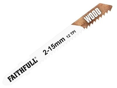 Faithfull Jigsaw Blades T118A For Metal Cutting - High Speed Steel, Pack Of 5 Blades (8009-HSS)