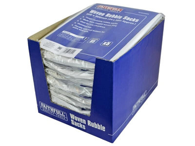 Faithfull  Woven White Rubble Sacks (Pack 5) FAIBAGRS5W