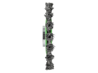 Faithfull X-LOCK Conical Wire Brush 115mm M14x2 0.50mm Stainless Steel Wire - 3