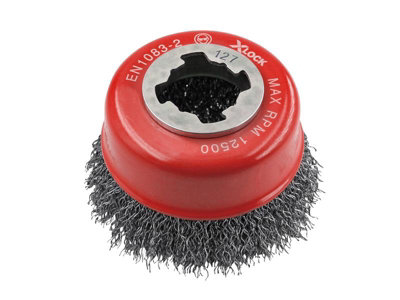 Faithfull X-LOCK Wire Cup Brush 75mm M14x2 0.30mm Steel Wire FAIWBC75XL