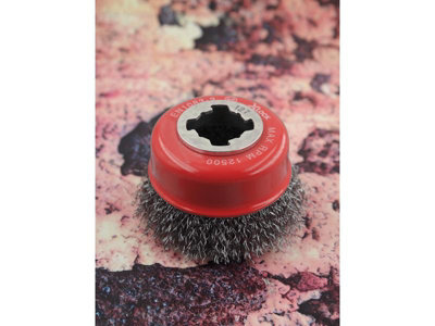 Faithfull X-LOCK Wire Cup Brush 75mm M14x2 0.30mm Steel Wire FAIWBC75XL - 4