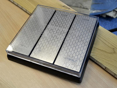 Faithfull  x3 Diamond Whetstones 400G 600G 1000G with Non Slip Base FAIDWTRIPLE - 4