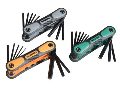 Faithfull x3 Hex Allen Torx Keys Imperial Metric Star FAIHKSTRIPLE